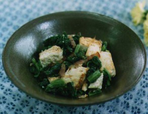 チキナーチャンプルー （からし菜漬けの炒め物）の写真